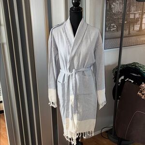 Striped Blue and White Robe